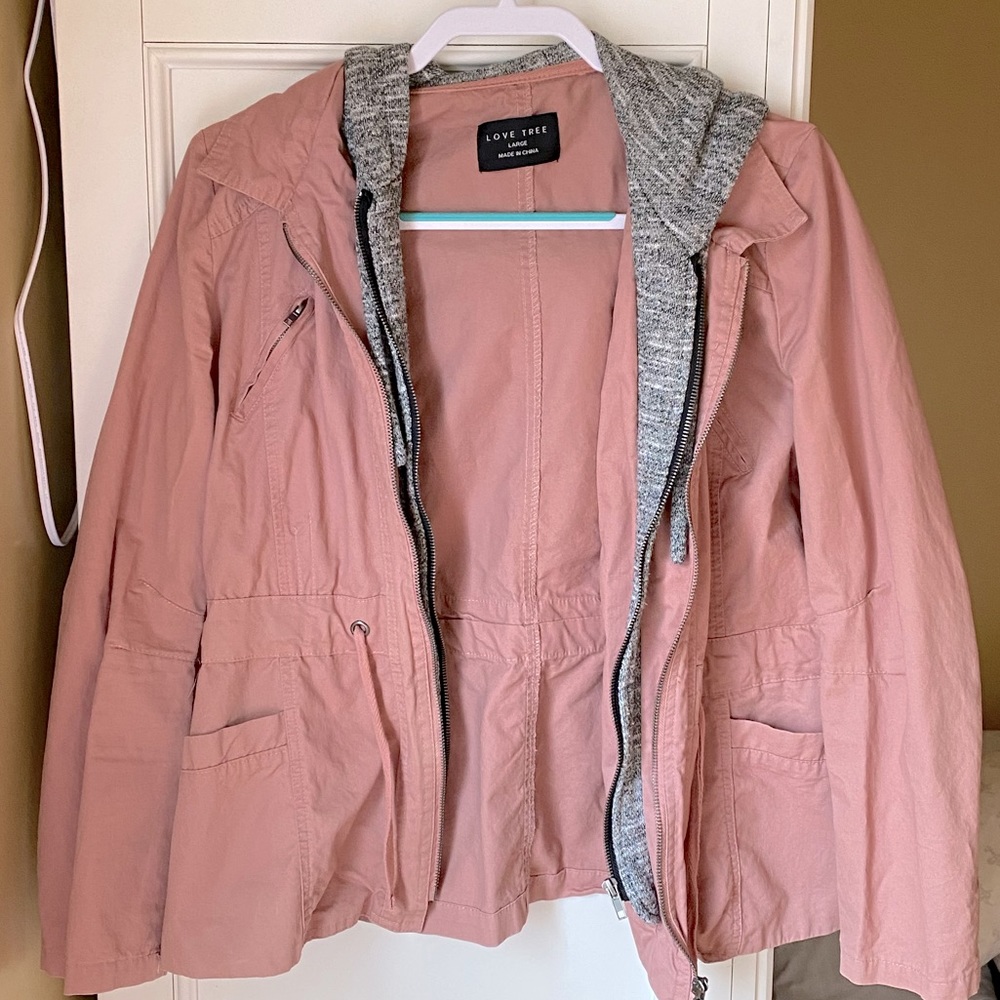 Dusty Rose Hooded Jacket